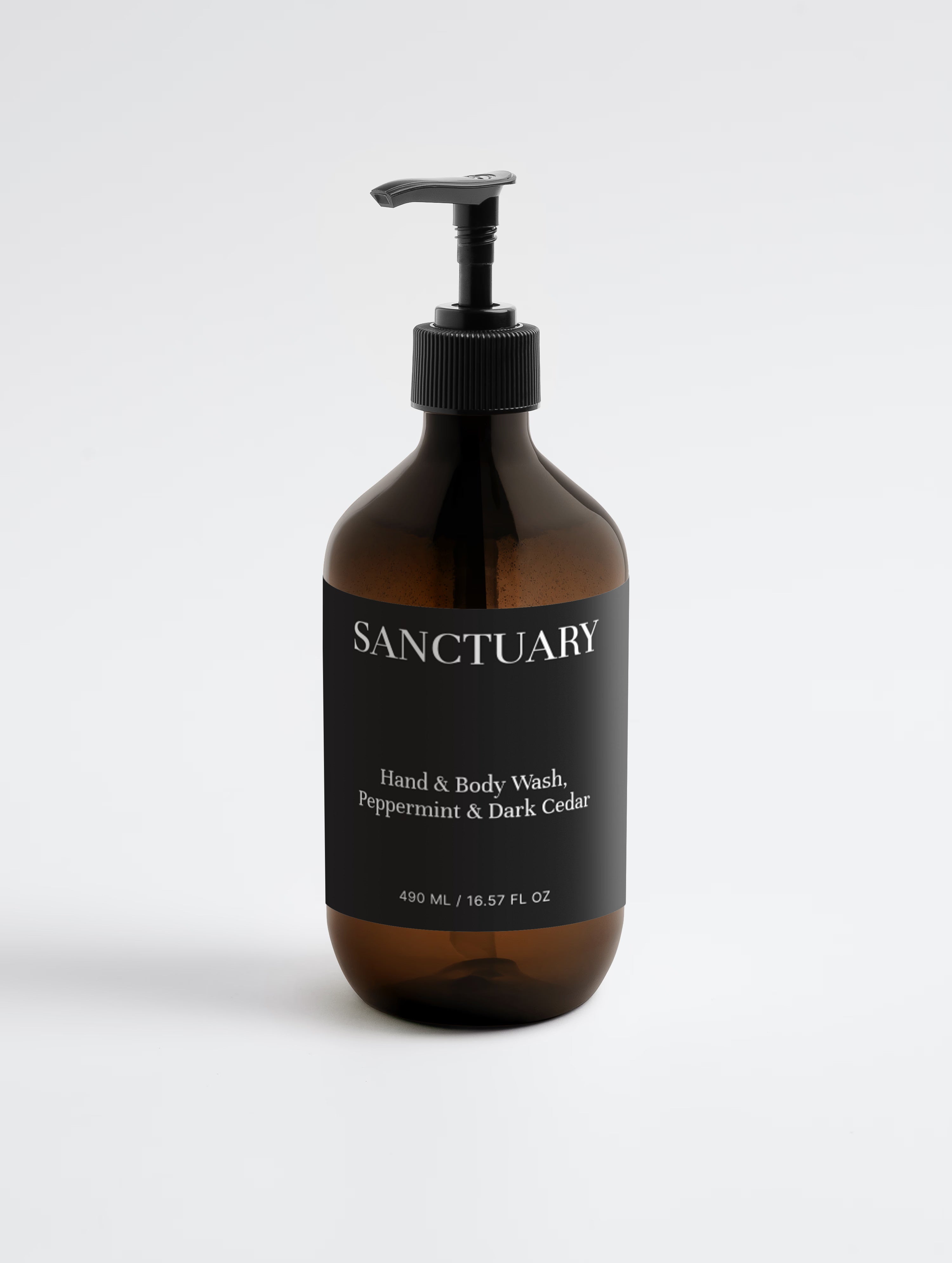 GROUND: Hand & Body Wash, Peppermint & Dark Cedar