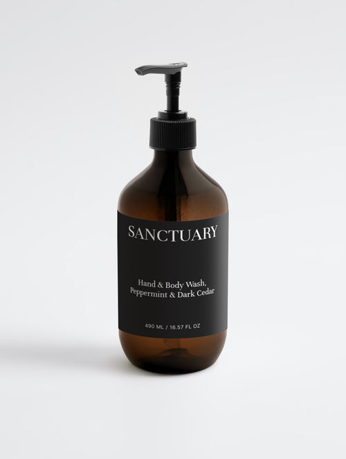 GROUND: Hand & Body Wash, Peppermint & Dark Cedar
